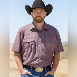 Roper western pearl‎ snap short sleeve shirt men’s size XL
